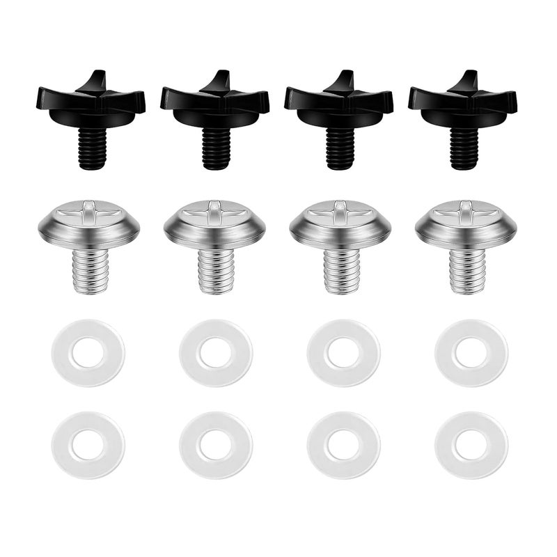 RUIFUU 8 Pcs Motorcycle Helmet Screw,Stainless Steel Helmet Visor Screws Four Wheeler Helmet Screw with 8 Pcs Rubber Washers Helmet Accessories for Motor Bike - Image 1
